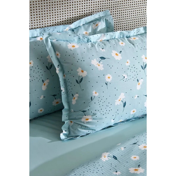 Karaca Home Daisy Pamuk Çift Kişilik Pike Takımı – Mint Yeşili, Yumuşak ve Nefes Alabilen Yazlık Konfor - Resim 10