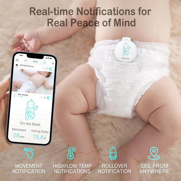 Sense-U Akıllı Bebek Monitörü 3 + 2K Uzaktan Kamera - Resim 3