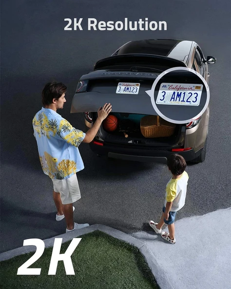 eufy Security Floodlight Kamera 2, 2K, Yerleşik AI - Resim 2