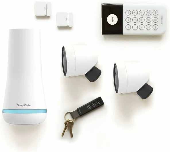 SimpliSafe 7 Parça Kablosuz Dış Mekan Kameralı Ev Güvenlik Sistemi ürün görseli 1