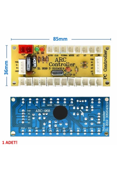 Arcade Usb Kontrol Kart Seti Pc Joystick Oyun Kol Konsol Buton Kablo Kit 5v Diy Sıfır Gecikme Kit - Resim 2