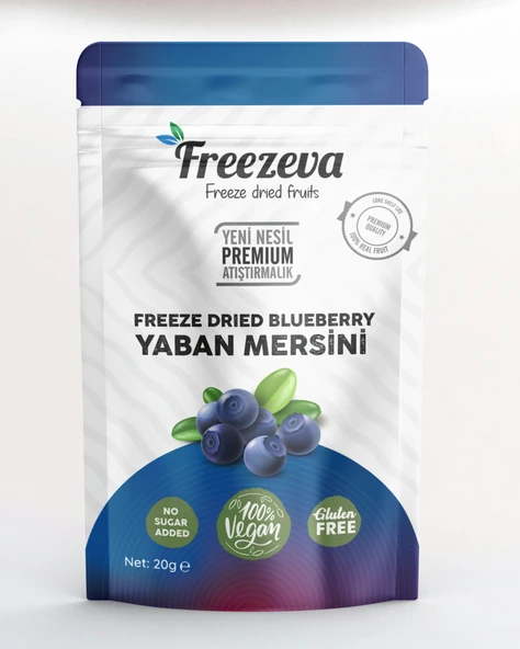 Dondurularak Kurutulmuş Yaban Mersini 20 gr - Freeze Dried Yaban Mersini - Yaban Mersini Meyve Cipsi ürün görseli 1