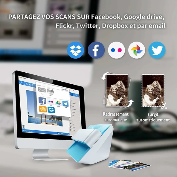 Plustek Fotoğraf Tarayıcı Z300, 2 Saniyede 4x6 Fotoğraf Tarama - Resim 3