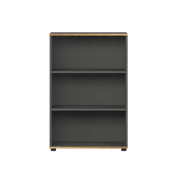 Rio 3 Raflı Kitaplık - Antrasit/Kontra 72x109x34 cm - Resim 5