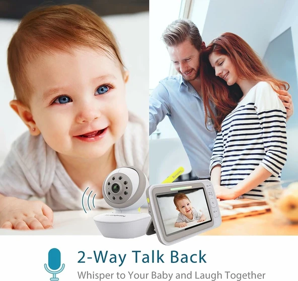 Moonybaby Uzaktan Kontrollü Kamera Düşük EMF Bebek Monitörü - Resim 4