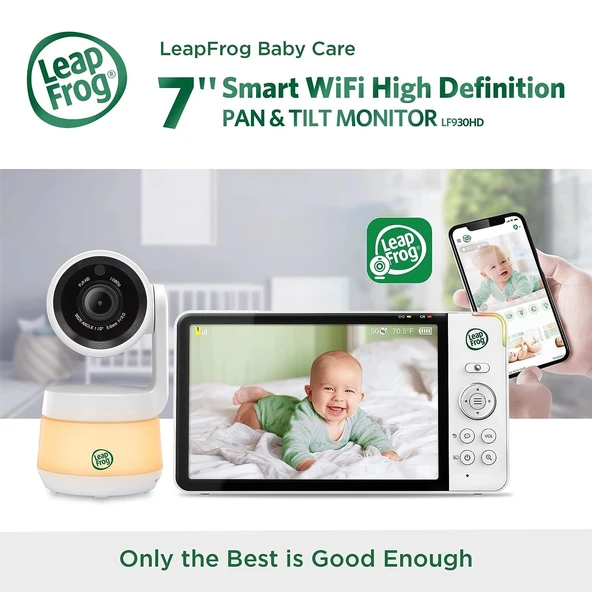 LeapFrog LF930HD 1080p Akıllı WiFi Uzaktan Erişimli Bebek Monitörü - Resim 2