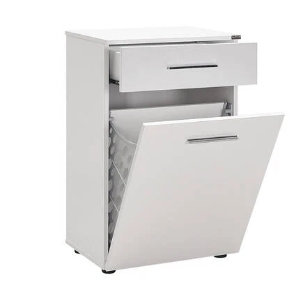 Diamond Çamaşır Sepetli ve Çekmeceli Çok Amaçlı Dolap-Lake Beyaz 52x83x38 cm (GxYxD) - Resim 3