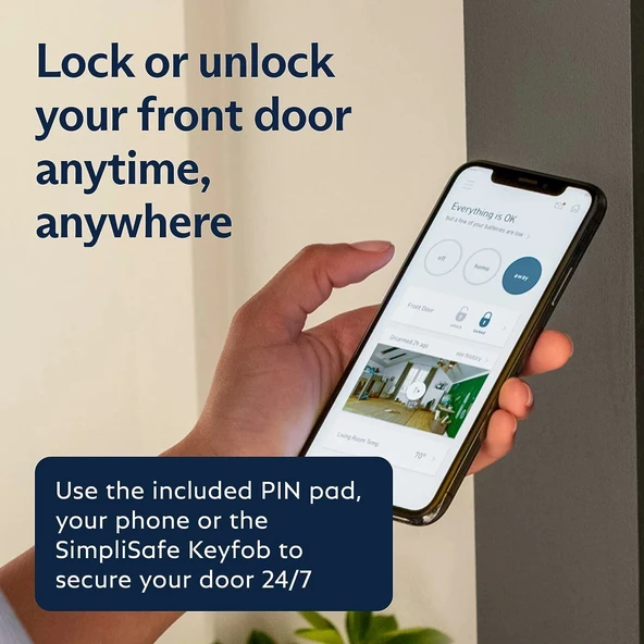 SimpliSafe Akıllı Kilit (Siyah) Ev Güvenlik Sistemi - Resim 3