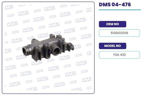 Man Truck Egzoz Manıfoldu Arka Agr'lı Man Tga 18.430 D2066 Lf-Loh D2676 Lf-Loh - Demosan 04-476 - Resim 1