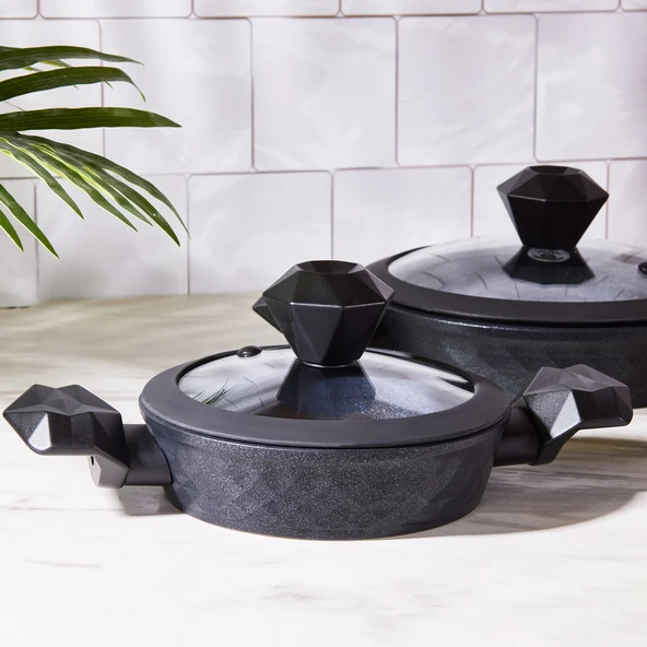 Karaca BioDiamond Antibakteriyel Kulp İndüksiyon Tabanlı 6 Parça Sahan Seti - Resim 4