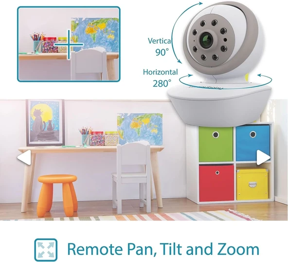 Moonybaby Uzaktan Kontrollü Kamera Düşük EMF Bebek Monitörü - Resim 3