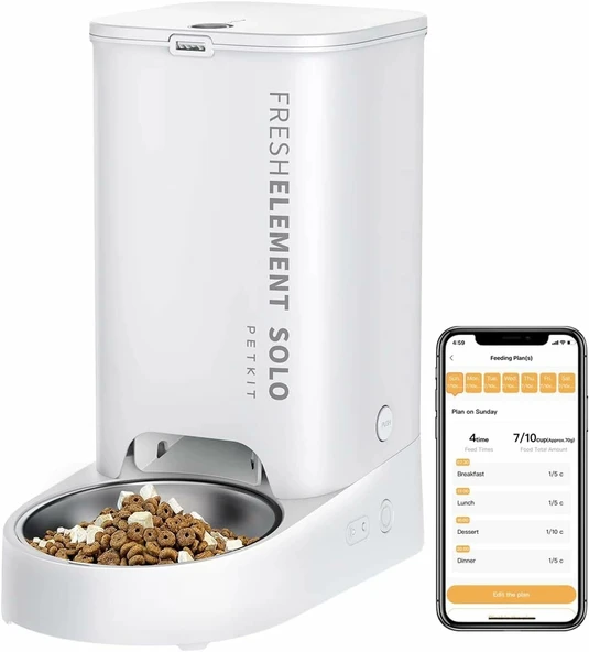 PETKIT Otomatik WiFi, Uzaktan Kedi Besleme ve İzleme - Beyaz ürün görseli