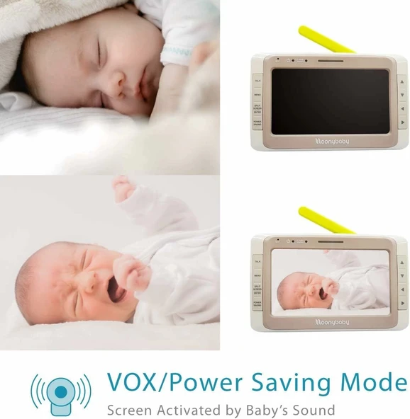 Moonybaby Split 50 Düşük EMF Kablosuz Bebek Monitörü - 2 Kamera - Resim 4