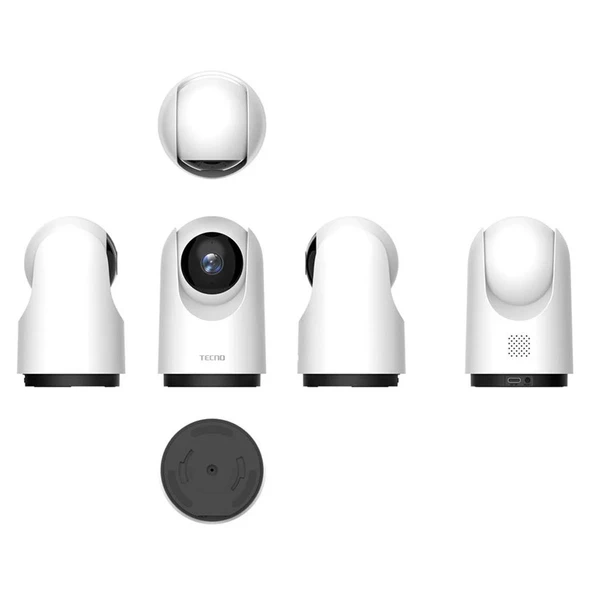 Tecno TH300 3MP 2K Ultra HD 360° Ptz  Kablosuz Wifi Güvenlik Kamerası - Resim 4