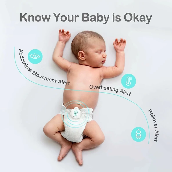 Sense-U Akıllı Bebek Karın Hareket Monitörü - Yeşil - Resim 2