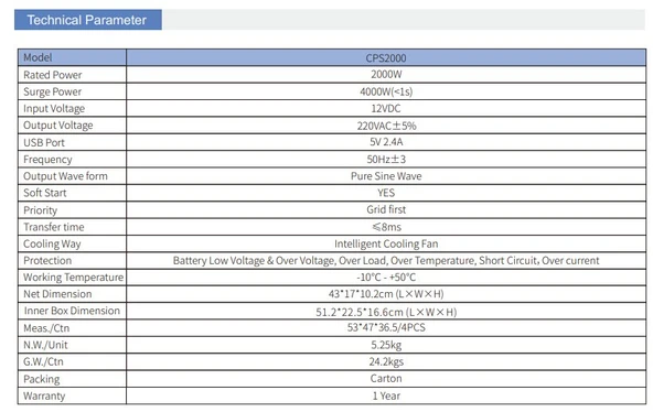 LEXRON - İnges 12 VOLT 2000 WATT 2 KW UPS ŞEBEKEDEN ŞARJ EDİLEBİLİR İNVERTER İNVERTÖR - KARAVAN - Resim 4