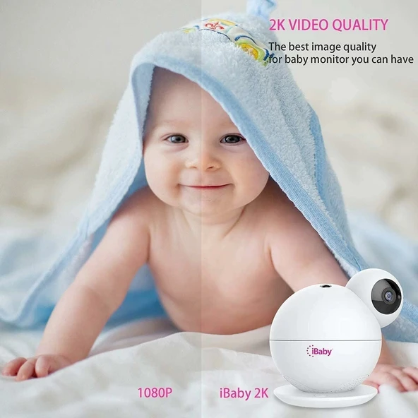 iBaby M8 2K Akıllı Bebek Monitörü, 2 Yönlü Konuşma - Resim 3