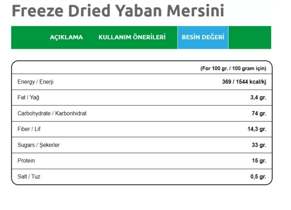 Dondurularak Kurutulmuş Yaban Mersini 20 gr - Freeze Dried Yaban Mersini - Yaban Mersini Meyve Cipsi - Resim 3