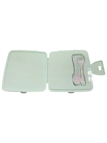 Beslenme Kutusu 4 Bölmeli Frozen Mint Yeşili Renk Kız Figürlü 1 Adet Yemek Saklama Kabı Beslenme Çantası - Resim 2