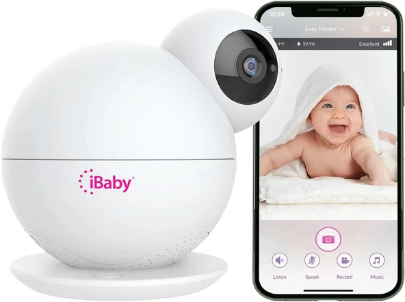iBaby M8L 1080P Akıllı Bebek Kamera Monitörü, WiFi Bebek Monitörü ürün görseli 1