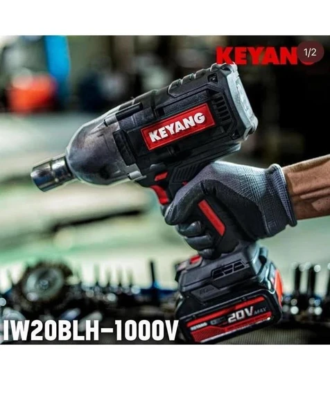 KEYANG IW20BLH AKÜLÜ DARBELİ SOMUN SIKMA SÖKME SİYAH 18 V 5 Ah 1000 nm - Resim 2