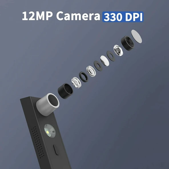 CZUR Lens1200 Pro Taşınabilir Belge Tarayıcı, 12MP USB Kamerası - Resim 2