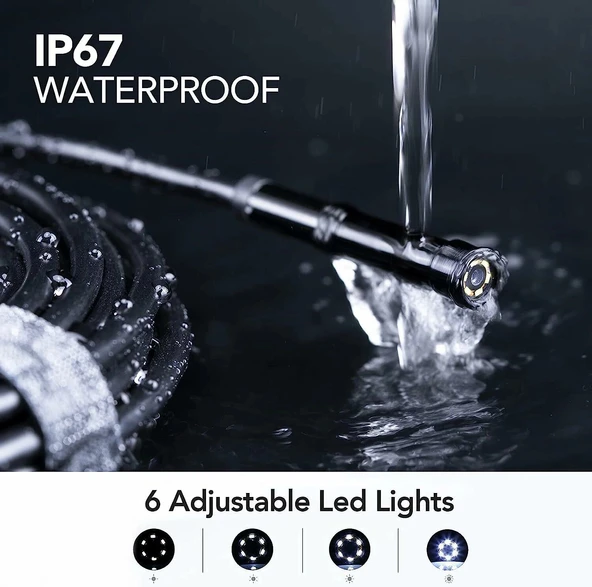 DEPSTECH Endüstriyel Endoskop, 5.5mm 1080P HD Turuncu - 5m - Resim 3