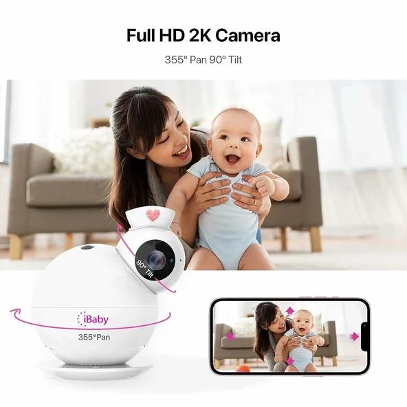iBaby I6 Full HD 2K Video Kameralı Akıllı Bebek Monitörü - Resim 2