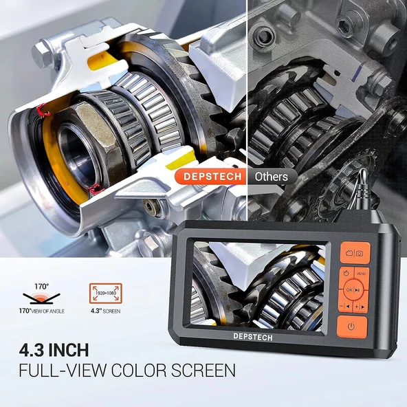 DEPSTECH Endüstriyel Endoskop, 5.5mm 1080P HD Turuncu - 5m - Resim 4