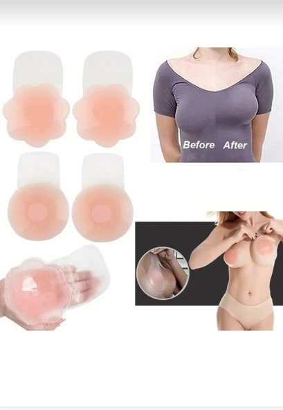 F.K KADIN GÖGÜS DİKLEŞTİRİCİ SİLİKONLU ASANSÖR SÜTYEN TEKLİ - Resim 2