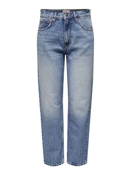 ONLY Bayan Yüksek Bel Rahat Kesim Kot Pantolon 15263588 - Resim 5