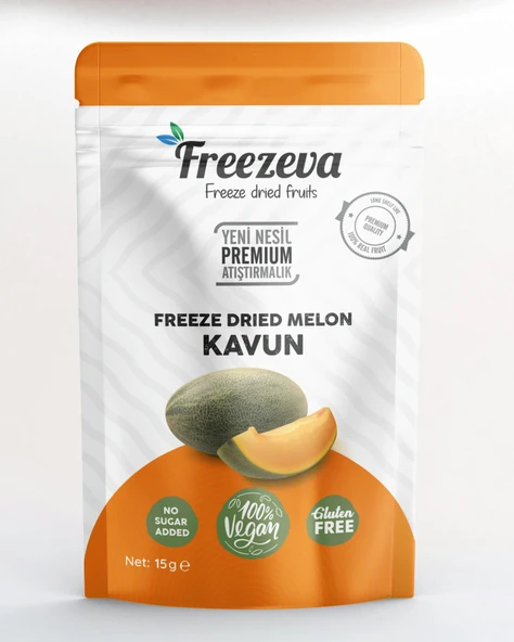 Dondurularak Kurutulmuş Kavun 15 gr - Freeze Dried Kavun - Kavun Kuru Meyve Cipsi ürün görseli 1