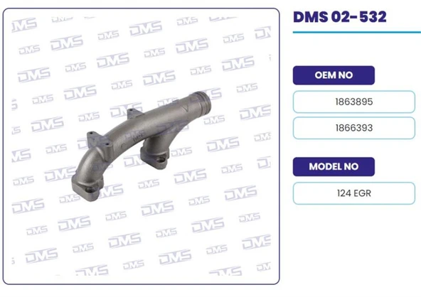 Scanıa Truck Egzoz Manıfoldu Egr'li Yan Kol  Scanıa P G R T 124 - Demosan 02-532 ürün görseli