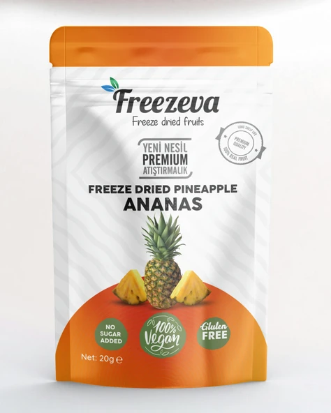 Dondurularak Kurutulmuş Ananas 20 gr - Freeze Dried Ananas - Ananas Kuru Meyve Cipsi ürün görseli 1