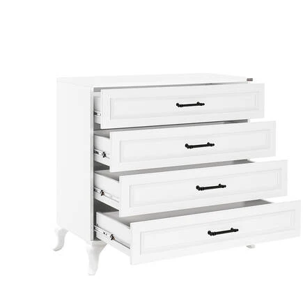 Country 4 Çekmeceli Şifonyer - Mat Lake Beyaz 90x89x45 cm (GxYxD) - Resim 4