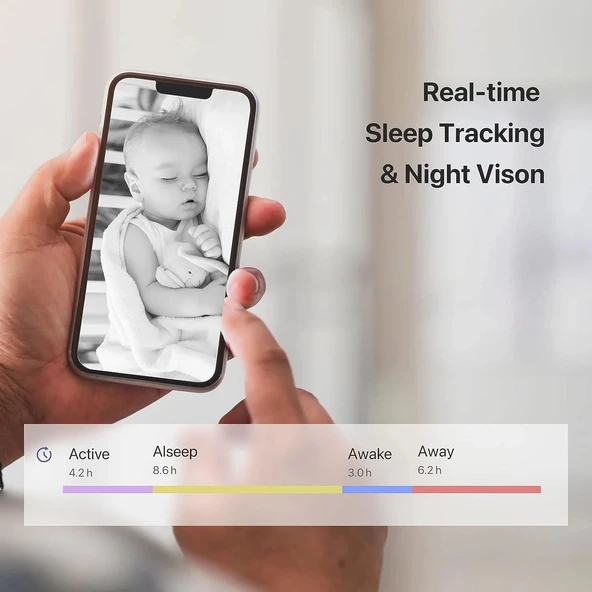 iBaby I6 Full HD 2K Video Kameralı Akıllı Bebek Monitörü - Resim 4