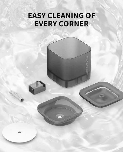 PETKIT Kablosuz Köpek Kedi Pompalı Su Çeşmesi - Gri - Resim 4