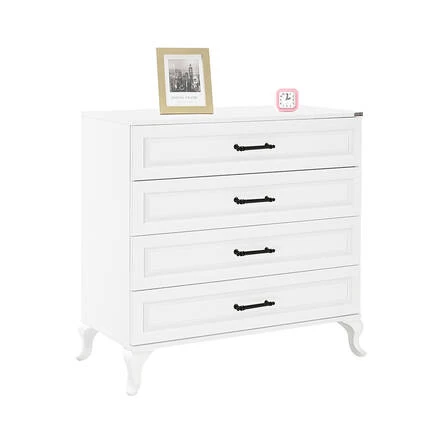 Country 4 Çekmeceli Şifonyer - Mat Lake Beyaz 90x89x45 cm (GxYxD) ürün görseli