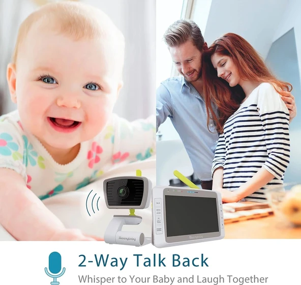 Moonybaby Split 50 Düşük EMF Kablosuz Bebek Monitörü - 2 Kamera - Resim 3