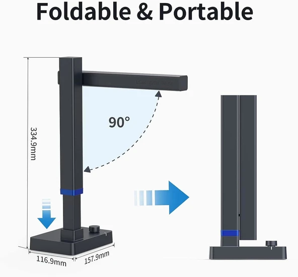 CZUR Shine Ultra Akıllı Taşınabilir Belge Tarayıcı, USB Kitap Tarayıcı - Resim 2