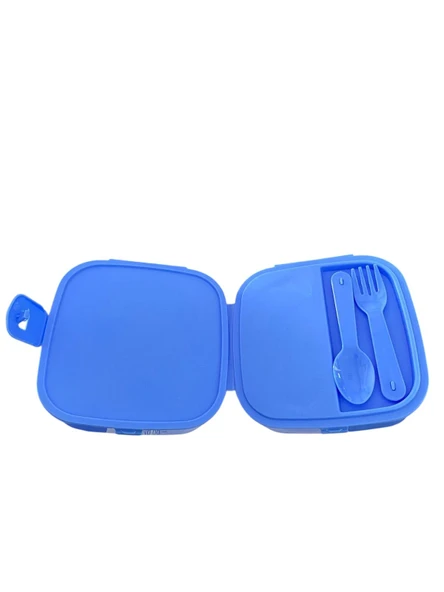 Beslenme Kutusu 4 Bölmeli Batman Logolu Açık Mavi Renk Erkek Figürlü 1 Adet Yemek Saklama Kabı Beslenme Çantası - Resim 2