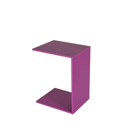Çok Amaçlı Tekerlekli C Koltuk Sehpası-Mor 35x62x45 cm (GxYxD) - Resim 4