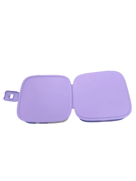 Beslenme Kutusu 4 Bölmeli Lovely Lila Renk Kız Figürlü 1 Adet Yemek Saklama Kabı Beslenme Çantası - Resim 2