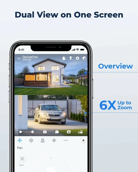 REOLINK Güvenlik Kameraları Kablosuz Dış Mekan, 360 Derece - Resim 3