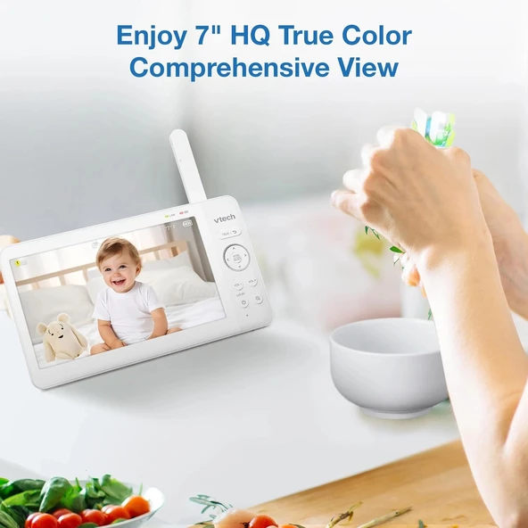 VTech Kamera ve Ses Özellikli, Pan Tilt Zoom - 7 Inc IPS Ekran - 1 Kamera - Resim 3