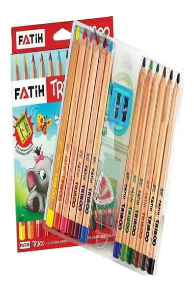 Fatih Triboo Jumbo Kuru Boya 12 Li - Resim 2