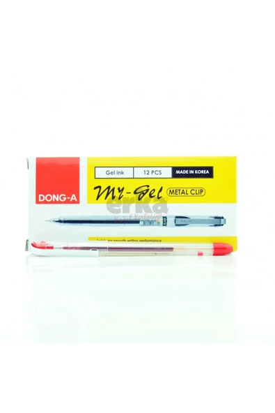 Halsa Dong-a My-jel Iğne Uçlu Kalem 0.5 Kırmızı 201130 12 Adet ürün görseli