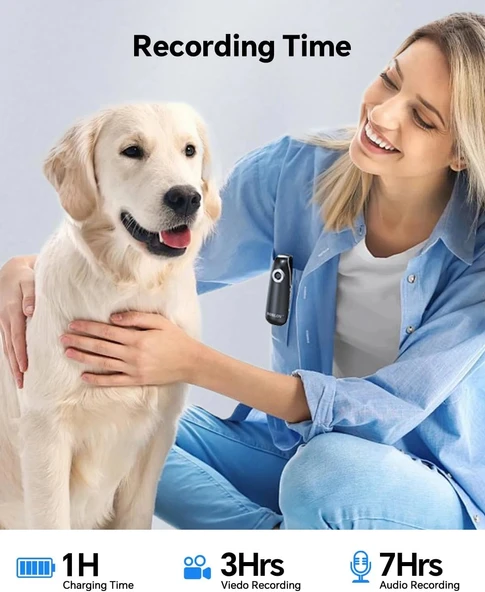 Boblov Cep Mini Vücut Kamerası Video ile: 64GB - Arka Klipsli, 1080P - Resim 3