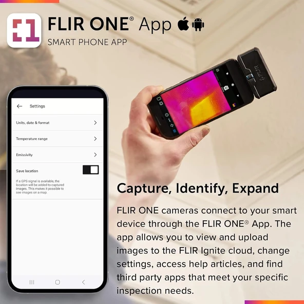 FLIR ONE Pro - iOS Akıllı Telefonlar için Termal Görüntüleme Kamerası 320x240 (Iphone 15 ve Üzeri) - Resim 3