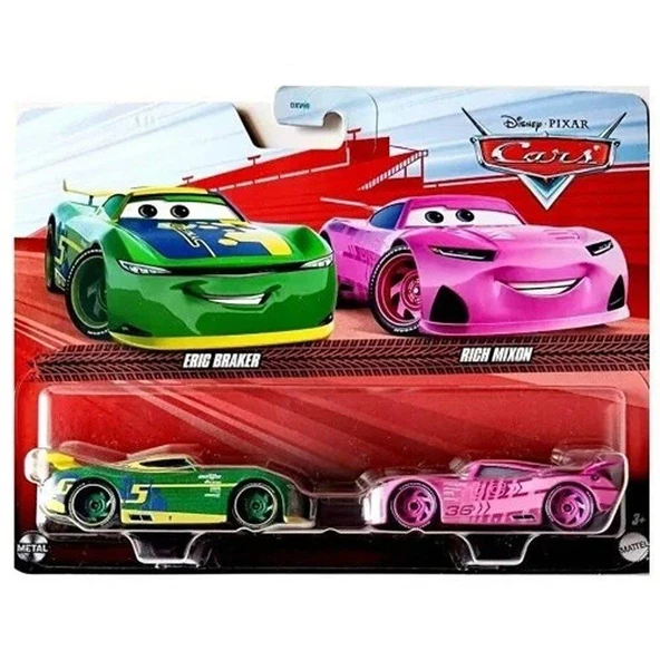 Disney Cars Ikili Karakter Araçlar 1:55 - Eric Braker - Rich Mixon DXV99 JDH51 - Resim 2